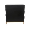 Contemporary Bold Facet Carved Wood Side Cabinet Brown - Olivia & May: Arched Design, No Assembly Required - 3 of 4