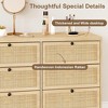 Brafab Rattan Dresser for Bedroom, 9 Drawer Mid-Century Natural Wood Dressers, Long Dresser TV Stand, Boho Closet Organizer Chests of Drawer - 2 of 4