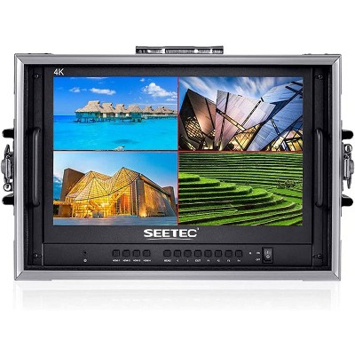 SEETEC 15.6 Inch Live Streaming Broadcast Director LCD Monitor with 4 HDMI Input Output Portable Carry-on for Video Switcher