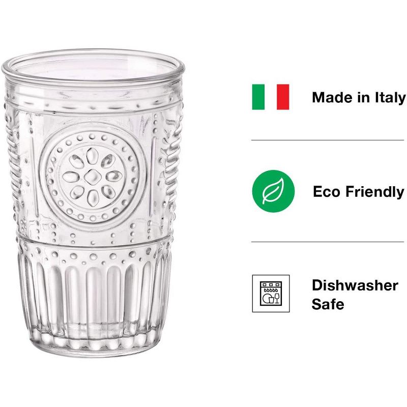 Bormioli Rocco Romantic Water Drinking Glass, 11.5 oz., 4-Piece, 5 of 8