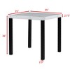 5 Piece Dining Table Set with 4 Upholstered Chairs, Dining Set Modern Table and Chair Set, White+Black-ModernLuxe - 3 of 4