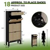 CuisinSmart Shoe Storage Cabinet with 3 Flip Drawers, Narrow Shoe Storage with Adjustable Shelves, Hidden Slim Shoe Rack for Entryway, Black + Oak - 2 of 4