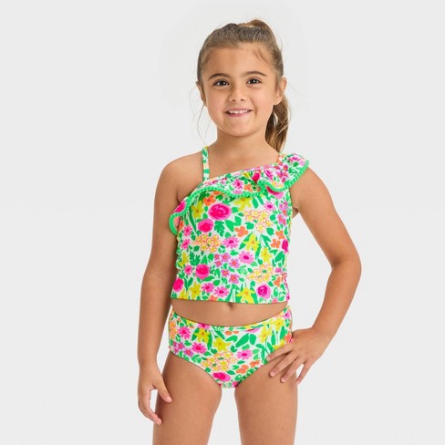Girls Summer Starts Now Animal Print Two Piece Swimsuit - Mia