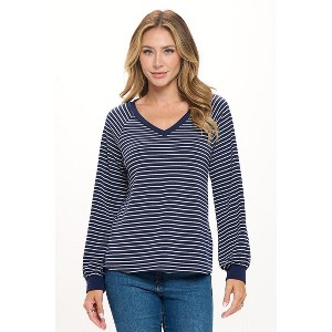 WEST K Women's Demi Raglan Long Sleeve V-neck Pullover - 1 of 4