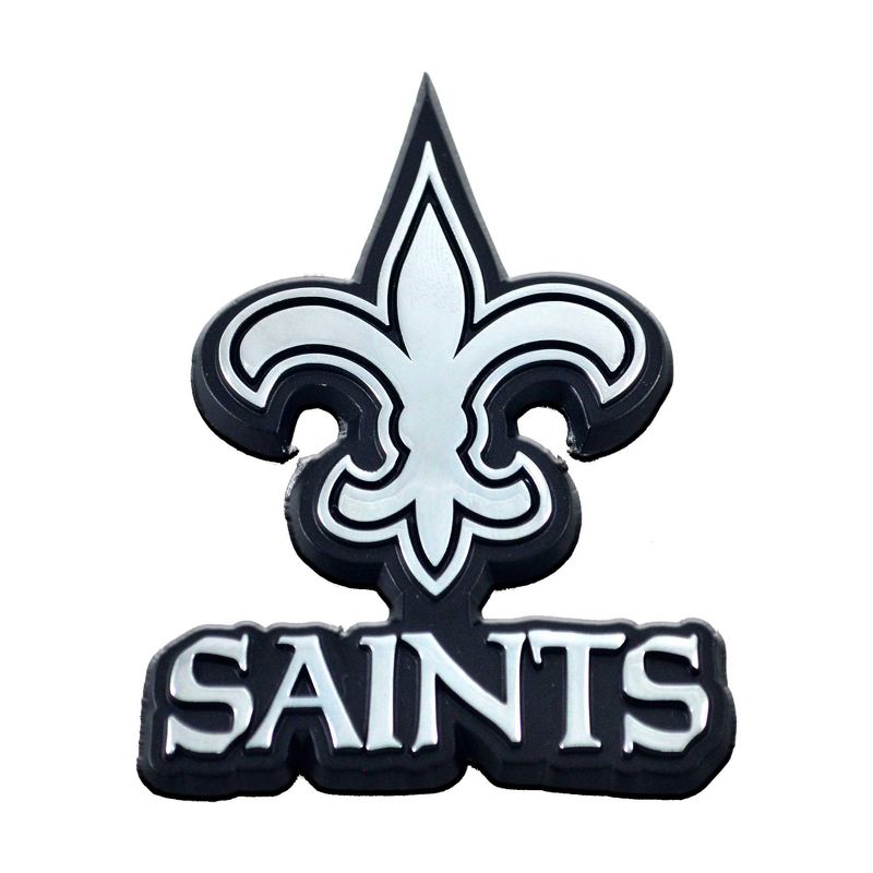 NFL New Orleans Saints 3D Chrome Metal Emblem, 1 of 5