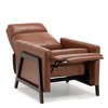 Faux Leather Push Back Recliner with Pocket Coil Seat, Solid Rubberwood Frame, and Modern Minimalist Style - 3 of 4