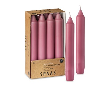Spaas Straight Candlesticks - 6-Inch Elegant Unscented Candles - Set of 8 - 1 of 4