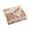 Videri Home 50"x60" Throw Blanket Taupe Holiday Plaid - 2 of 3