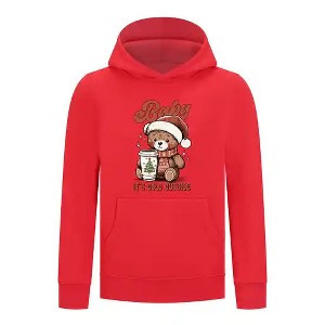 Everyday Kids Christmas Collection Baby It’s Cold Outside Pullover Hoodie – Holiday Sweatshirt - Red - 1 of 1