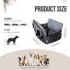 Hachikiko Dog Car Seat for Medium Dogs - Versatile Pet Booster Bed with Non-Slip Base & Storage Pockets, Gray (30"x20"x16") - 3 of 4