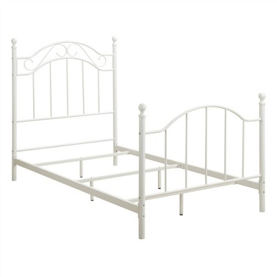 Twin Rozella Metal Bed White - Dorel Living