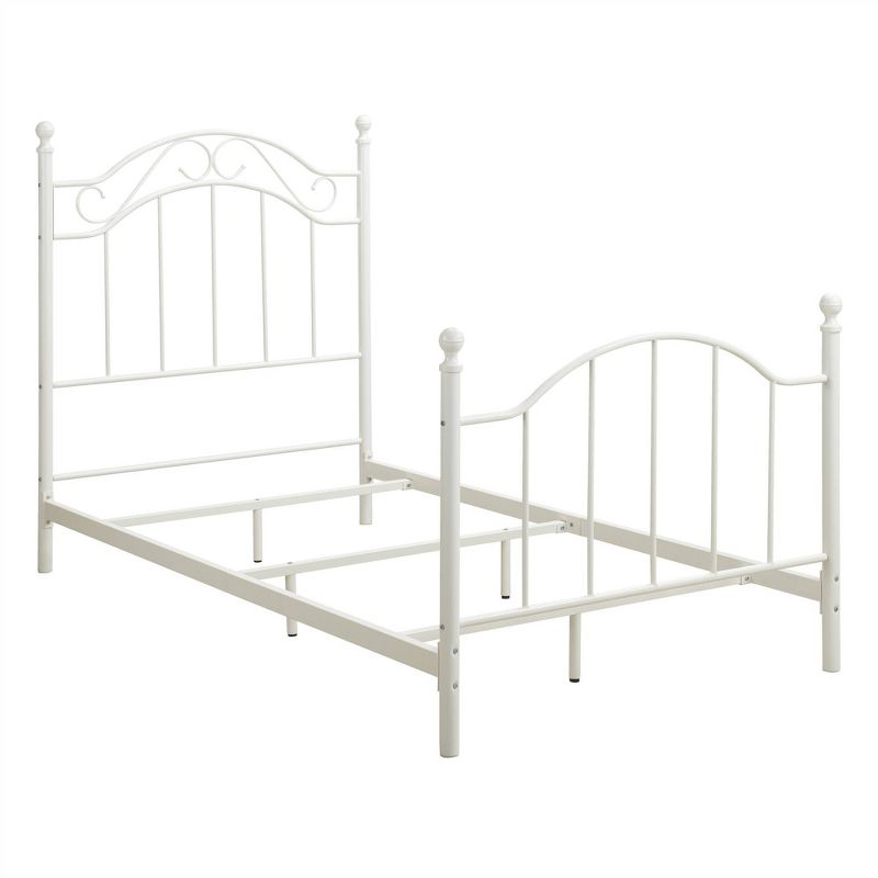 Twin Rozella Metal Bed White - Dorel Living, 1 of 7