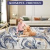 Area Rug, Home Decor Modern Abstract Washable Rug - Stain Resistant Non-Slip Low Pile Foldable Carpet for Living Room Bedroom Dining Room - 4 of 4