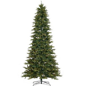 Nearly Natural 11-ft Belgium Fir Natural-Look Artificial Christmas Tree with 1250 Clear LED Lights and 4222 Bendable Branches - 1 of 4