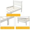 Whisen Twin Size Solid Wood Sleigh Platform Bed with Hollow Headboard and Footboard - 3 of 4