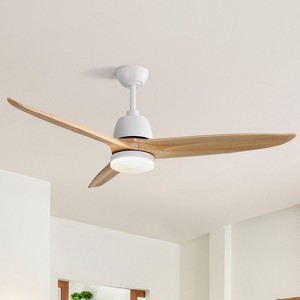 Sofucor 56 Inch Ceiling Fan with Lights Remote Control Dimmable LED Reversible DC Motor Modern Farmhouse Large Ceiling Fan for Kitchen Bedroom - 1 of 4