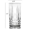 12 Ounce Tall Drinking Glass-Textured Cut Glass, Set of 6 - 2 of 4