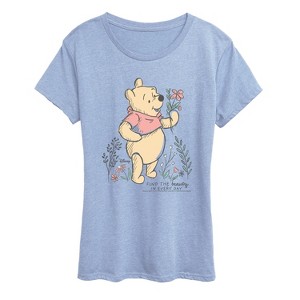 Women's - Disney - Find Beauty Pooh Short Sleeve Graphic T-Shirt - 1 of 3