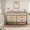 52" Wide 7 Dresser for Bedroom, with Storage Freestanding, Wooden Closet Dresser Storage Dresser Chest for Living Room, Bedroom, Oak - 2 of 4