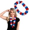 Magic Matt’s Brilliant Blinkys Hawaiian Flower Lei Necklace, Red, White and Blue - 2 of 3