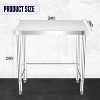 Commercial Stainless Steel Work Table with Open Base, Heavy Duty Prep Station for Kitchen, Restaurant, Home, Hotel - 3 of 4