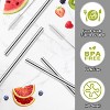 Metal Straw Replacement for Owala Water Bottle 24 oz 32 oz Accessories, With 2 Straw Cleaner - 3 of 4