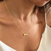 Personalized Heart Initial Necklace 14K Gold Plated Christmas Present T - 3 of 4
