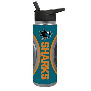 NHL San Jose Sharks Jr. Thirst Game Puck Water Bottle - 24oz - 1 of 4