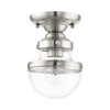 Livex Lighting Oldwick 1 - Light Flush Mount in  Brushed Nickel - 3 of 4