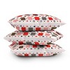 Showmemars Christmas Quilt Pattern Square Throw Pillow Red/Pink - Deny Designs - 4 of 4