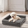 Artloge Luxury Dog Sofa Microfiber Leather Pet Bed Indoor Orthopedic Dog Couch Jumbo Indoor Furniture with 3-sided Supportive Pillow & Foam Base - 2 of 4