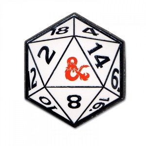 Adult Dungeons & Dragons 20 Sided Die Enamel Pin - 1 of 2