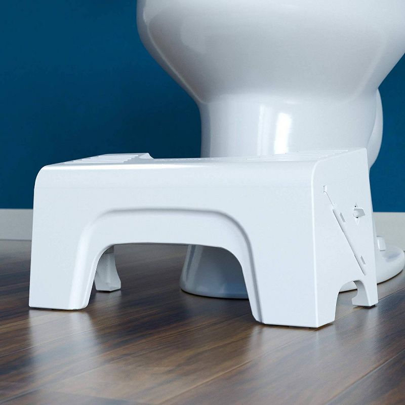 7" Fold-N-Stow Foldable Toilet Stool White - Squatty Potty, 6 of 9