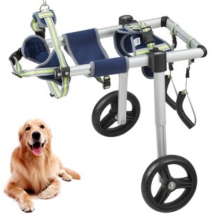 Munora 2 Wheels Dog Wheelchair for Back Legs, Pet Wheelchair Lightweight & Adjustable for Injured, Disabled, Paralysis, Hind Limb Weak Pets (Medium) - 1 of 4
