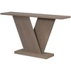 Okak Modern Console Table with Natural Wood Veneer, Accent Table with V-Shape Base, Entrance Table for Living Room, Hallway, Foyer - 4 of 4