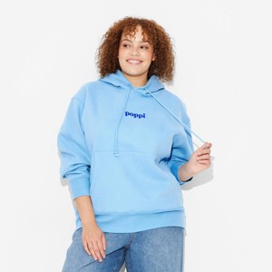 Adult Poppi Future of Soda Graphic Hoodie Sweatshirt - Blue - 1 of 4