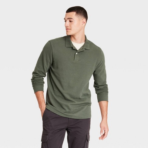 Long sleeve polo shirts target best sale