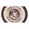 Earth Rugs One Good Cup Printed Round Trivet – 10"x10" Braided Jute Coffee-Themed Hot Pad with Rustic Typography Design - 3 of 3