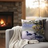 18" Loon Family Pillow – Water Bird Themed Climaweave Accent by Manual Woodworkers and Weavers - 2 of 3