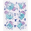 Women's Dungeons & Dragons Pastel Floral Dice T-Shirt - 2 of 4