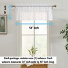 HLC.ME Isabella Floral Rod Pocket Lace Sheer Short Valance for Small Windows, Kitchen and Bathroom - 2 of 4