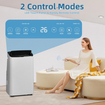 Portable Air Conditioners for Room up to 750 Sq.ft, 14,000 BTU Floor AC , Remote Control, 24-Hour Timer, Window Slider Kit