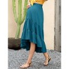 Garvee Maternity Dress Women's High Waist Floral Print Pleated Maxi Skirt Casual Flowy Swing A Line Long Skirts - 4 of 4