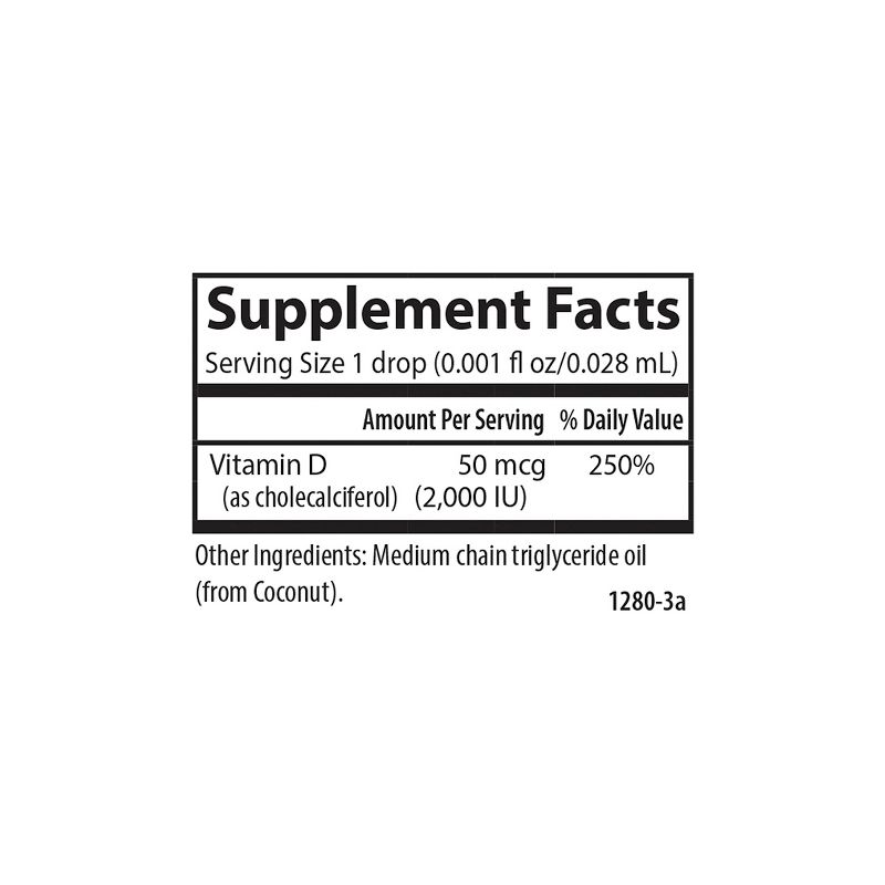 Carlson - Super Daily D3 2,000 IU (50 mcg) per Drop, Vitamin D Drops, Vegetarian, Unflavored, 6 of 7