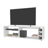 63" Melamine TV Stand with Open Storage, Supports TVs up to 70", and Scratch-Resistant Surface for Living Room and Bedroom - 4 of 4