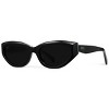 WMP Eyewear Womens Polarized Narrow Cat-Eye Sunglasses, Oval Acetate Frame, Hand-Polished - 2 of 4