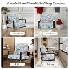 PAGED Retro Floral Print Velvet Accent Chair Mid-Century Living Room Chair with Gold Metal Legs and Pillow Back, Comfy Chair for Bedroom - 3 of 4