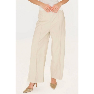 Women's Sparkle Wide Leg Vegan Leather Pants - Another Love