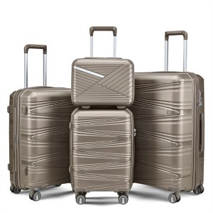 BEAFUP Luggage Set of 4(14/20/24/28), Hard Shell Lightweight TSA Lock Carry on Expandable Suitcase with Spinner Wheels for Men Women - 1 of 4