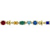 EVERLY JEWELRY | Yellow Plated Sterling Silver 2.14 CT TGW Created Multi-Color Gemstone Bolo Bracelet, 9" - 2 of 4